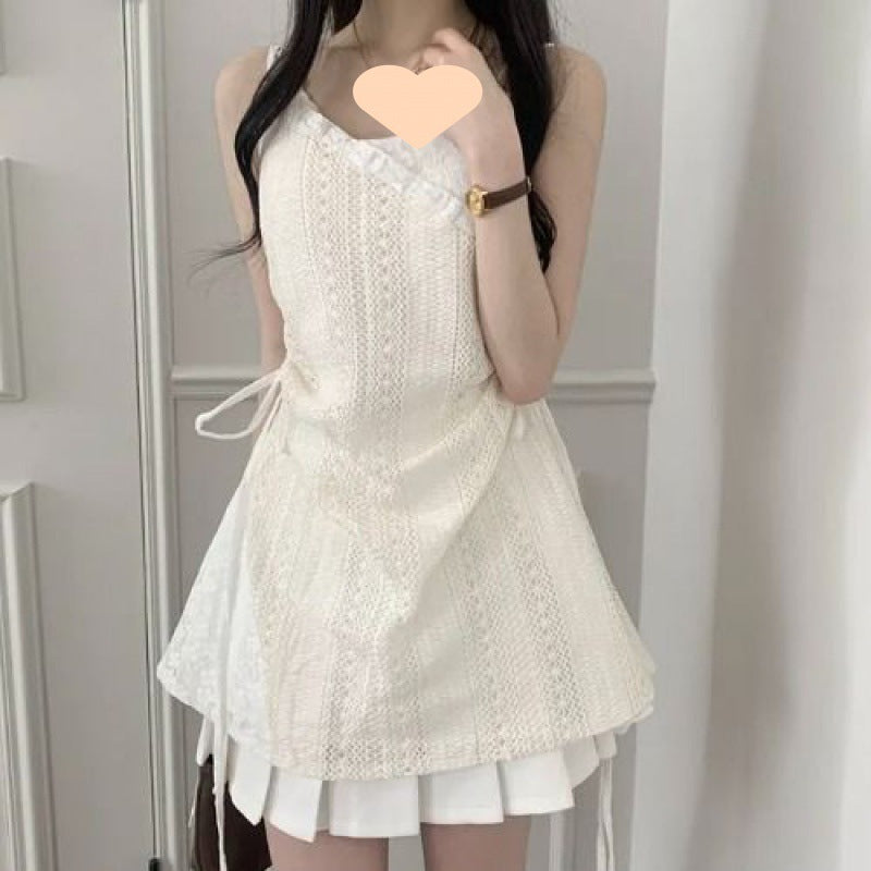 Western Style Drawstring Lace Waist Lace Sling