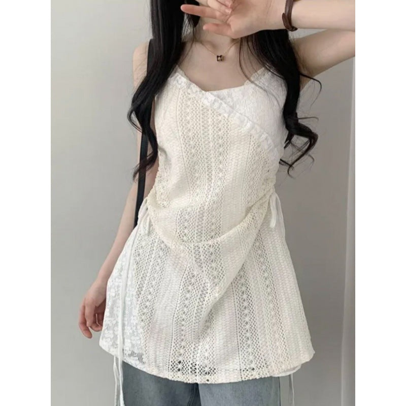 Western Style Drawstring Lace Waist Lace Sling