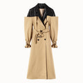 Women's Double Breasted Overknee Coat