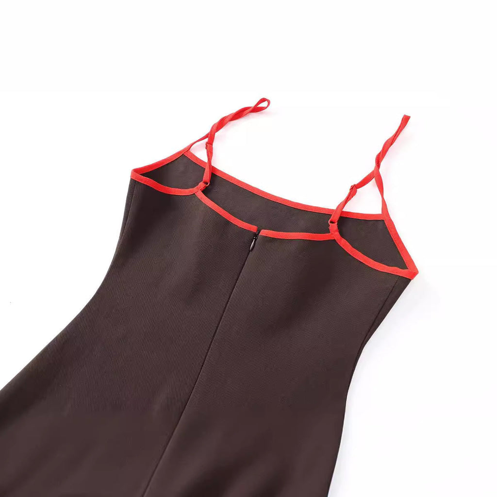 Women's Simple Graceful Trim Sling Dress