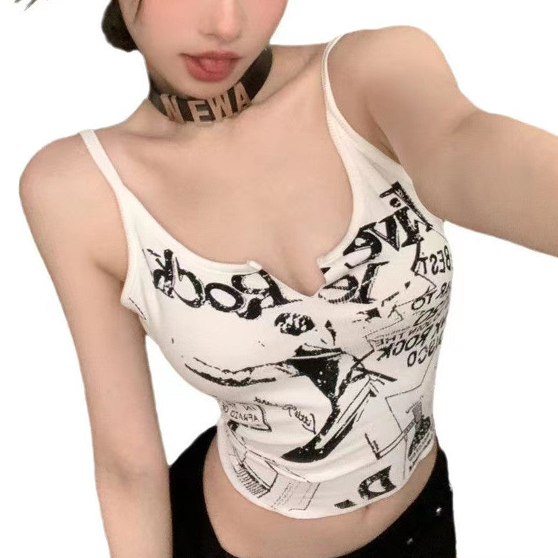 Pure Desire Style Short Letter Printing Sling