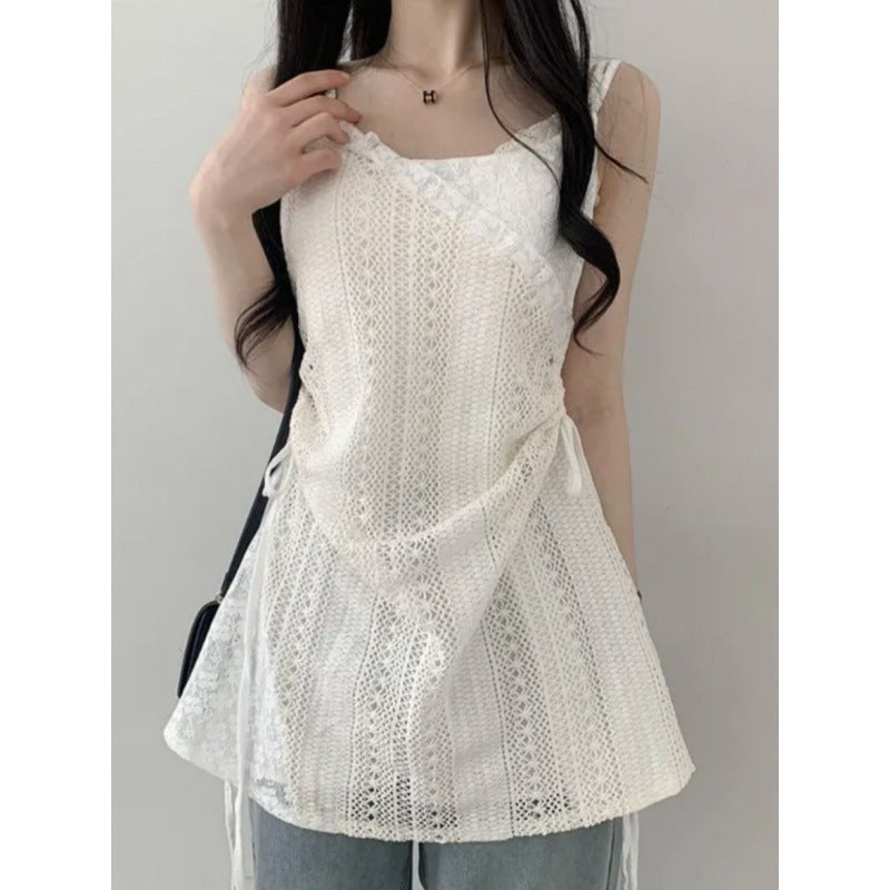 Western Style Drawstring Lace Waist Lace Sling