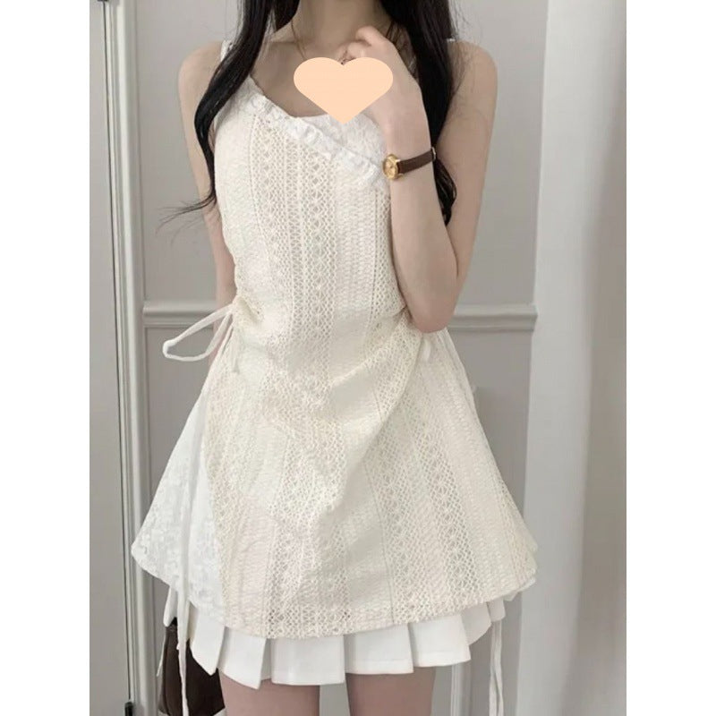 Western Style Drawstring Lace Waist Lace Sling